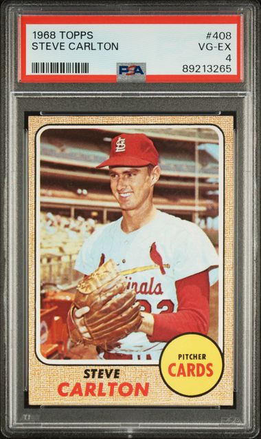 Steve Carlton 1968 Topps #408 PSA 4