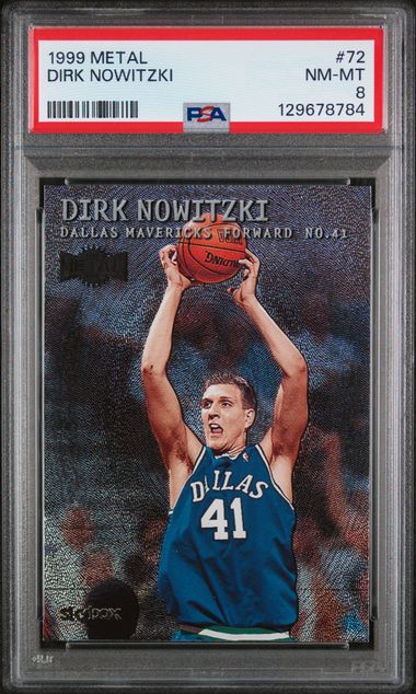 Dirk Nowitzki 1999 Metal #72 PSA 8