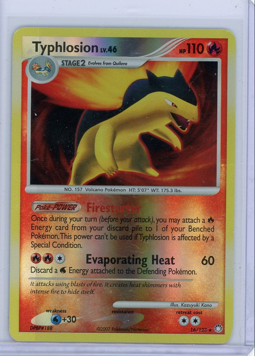 Typhlosion Lv. 46 2007 Pokemon Mysterious Treasures reverse holo #16/123 MP/HP