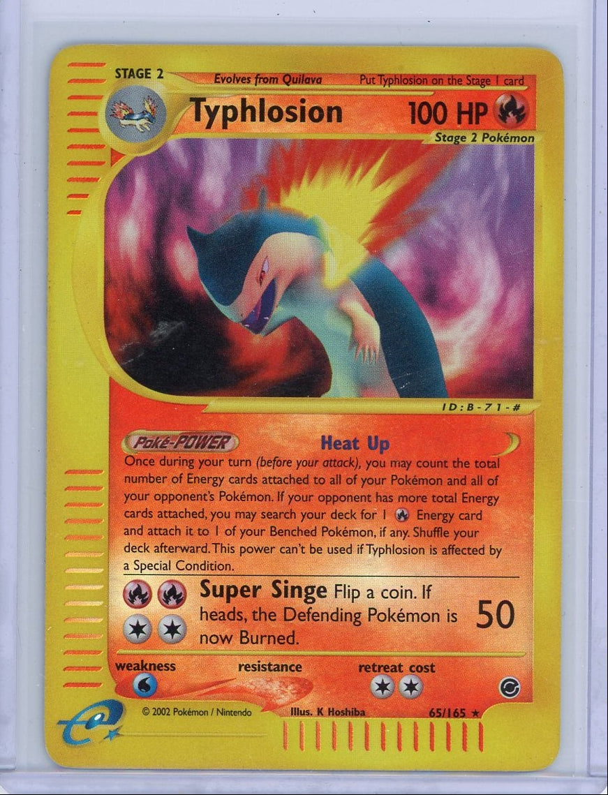 Typhlosion 2002 Pokemon Expedition reverse holo #65/165 HP