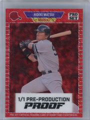 Hideki Matsui 2024 Leaf Collective '89 Pro Set 1/1 Pre Production Proof Red Shimmer