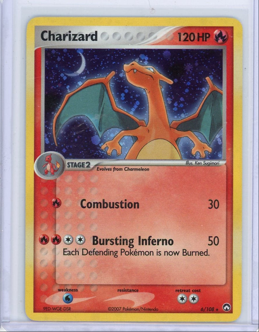 Charizard 2007 Pokémon EX Power Keepers holo 6/108 LP/NM
