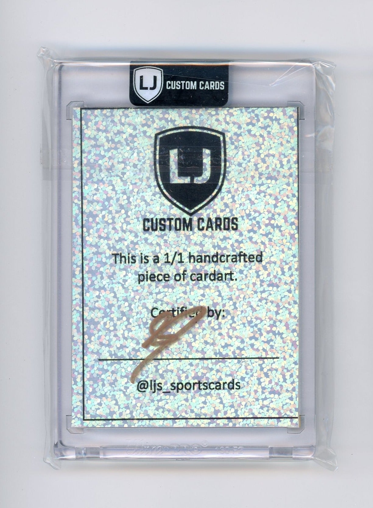 Randy Arozarena LJ Custom Cards x Piece of the Game custom card art #'d 1/1