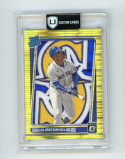 Julio Rodriguez LJ Custom Cards x Piece of the Game Optic Rated Rookie custom card art