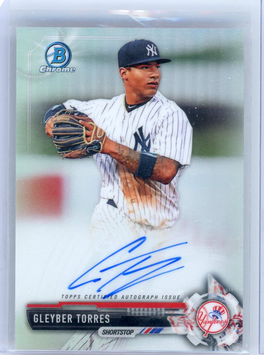 Gleyber Torres 2017 Bowman Chrome autograph refractor #'d 234/499