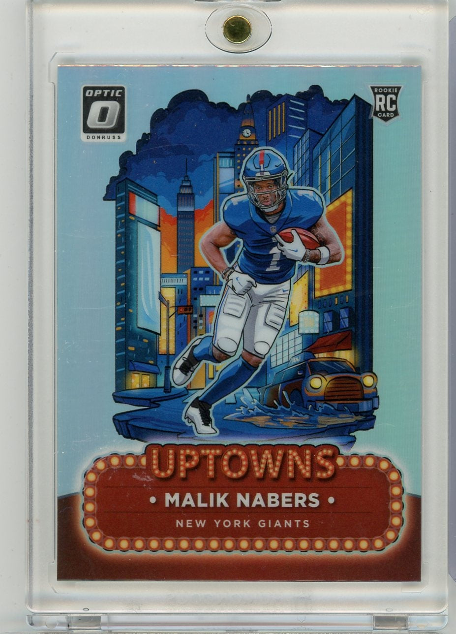 Malik Nabers 2024 Panini Donruss Optic Uptowns rookie card