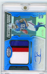 James Cook 2022 Panini Certified Freshman Fabric RPA #'d 47/75