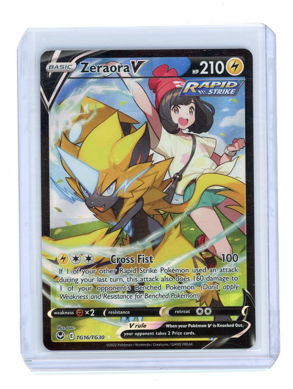 Zeraora V 2022 Pokemon rare holo TG16/TG30