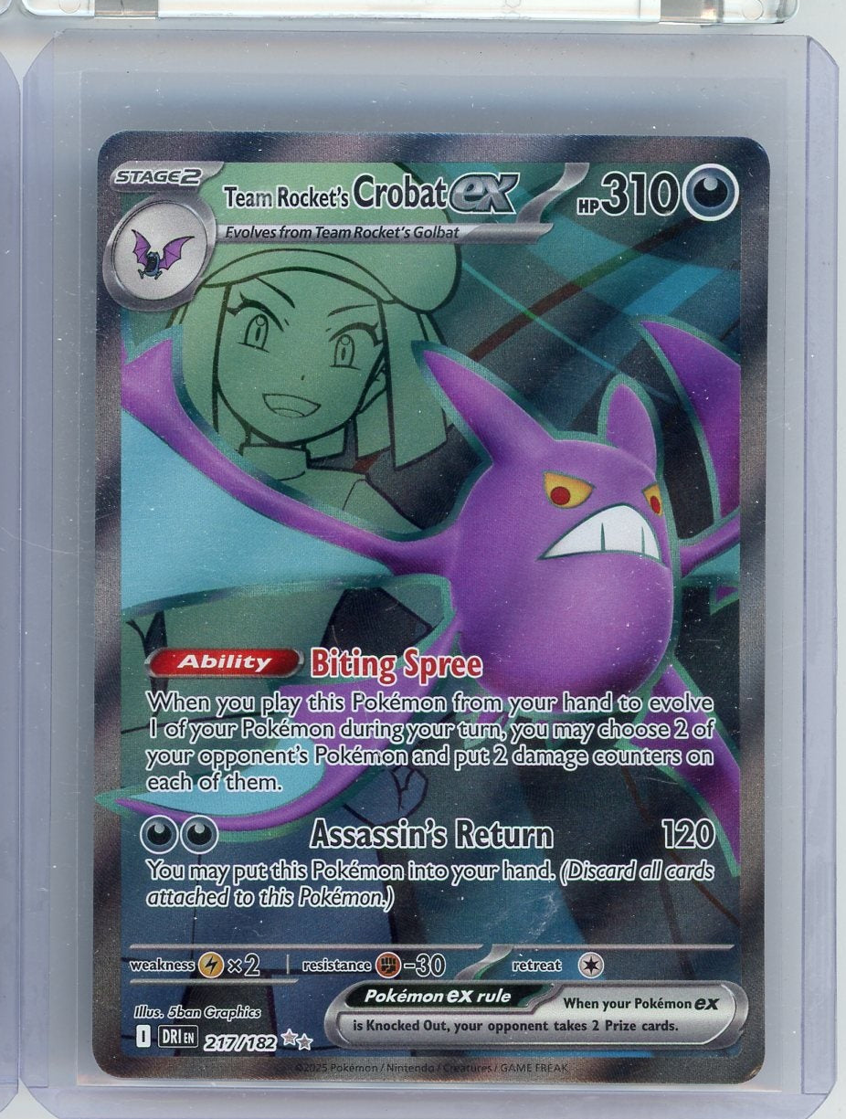 Team Rocket's Crobat ex 2025 Pokemon Destined Rivals Full-Art #217/182