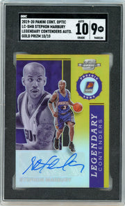 2019-20 Panini Contenders Optic Stephon Marbury Gold Prizm #10/10 SGC Graded 9 Auto 10