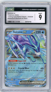 Suicune ex 2023 Pokemon Blastoise & Suicune Deck #010/034 CGC 9