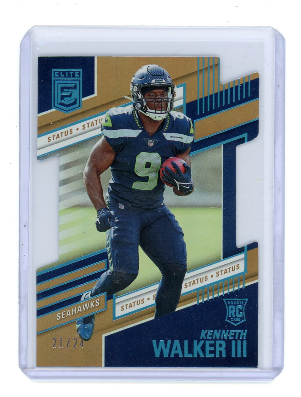 Kenneth Walker III 2022 Donruss Elite Status Die Cut #'d 21/24