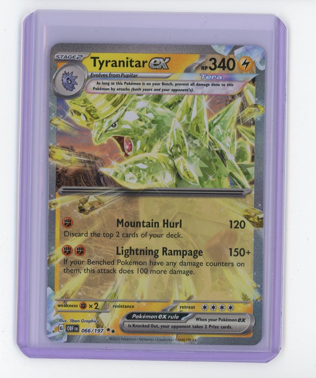 tyranitar pokemon card value Tyranitar EX 2023 Pokemon rare holo 066/197 – Piece Of The Game
