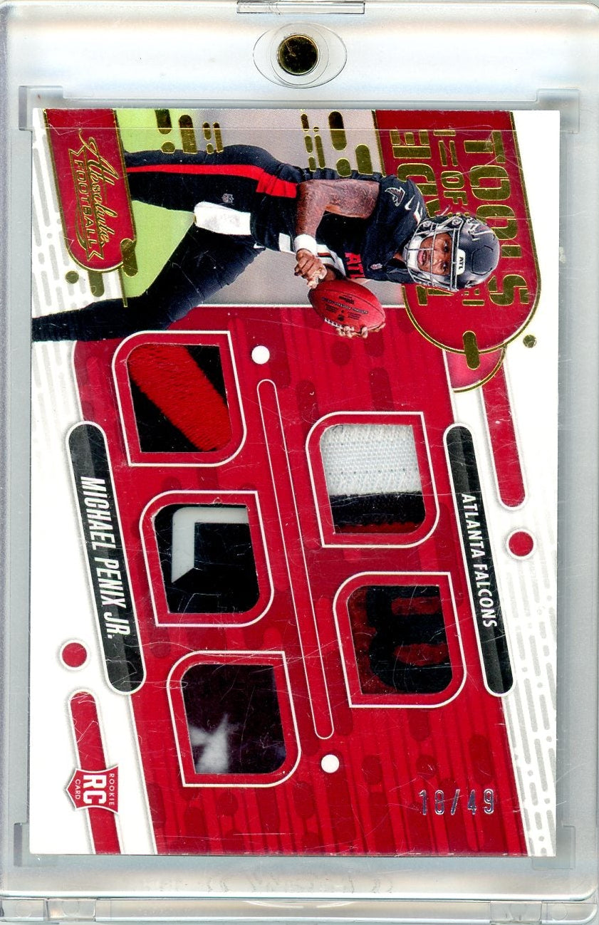 Michael Penix Jr. 2024 Panini Absolute Tools of the Trade Five Prime #'d 10/49 RC