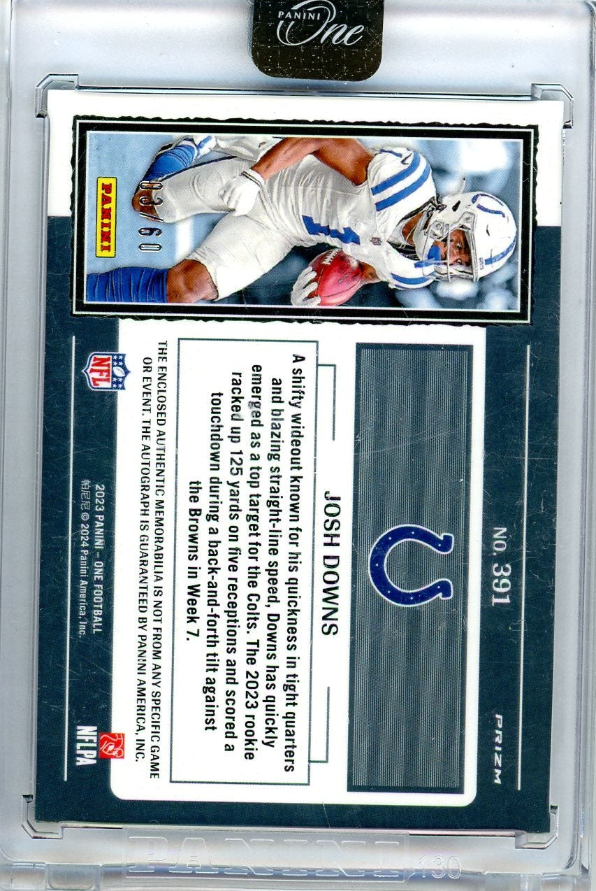 Josh Downs 2023 Panini One Fractal RPA #'d 13/60 RC (Sealed)