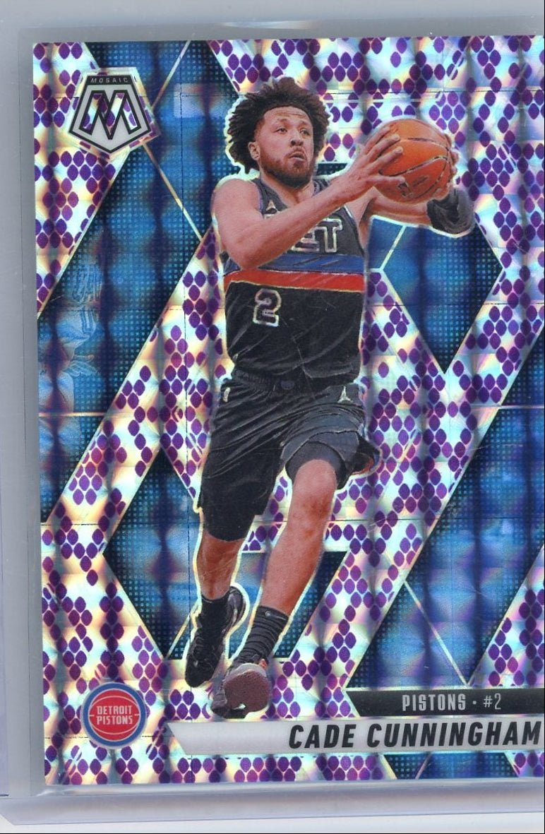 Cade Cunningham 2024-25 Panini Mosaic Purple Snakeskin Mosaic #'d 09/24