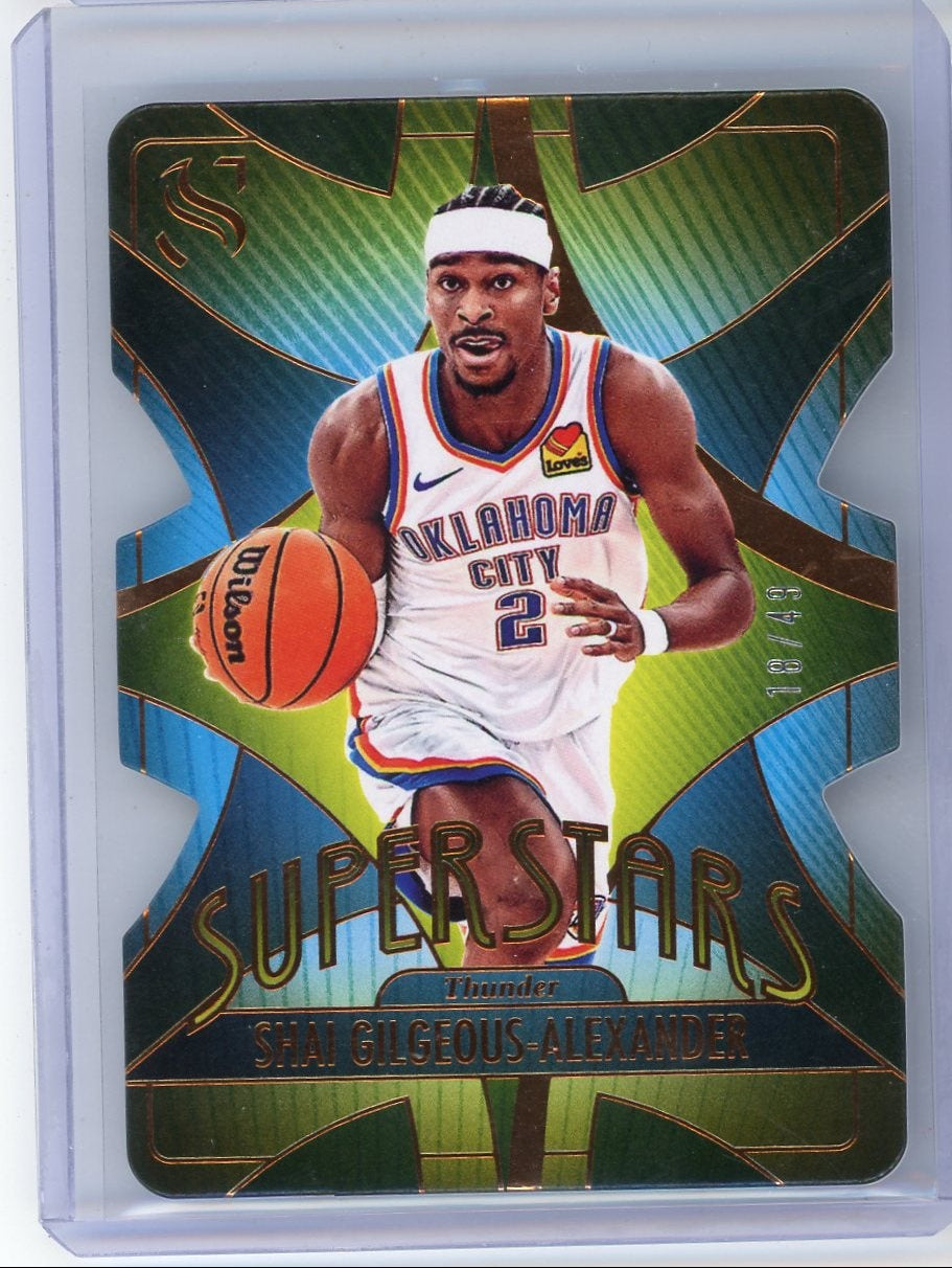 Shai Gilgeous-Alexander 2024-25 Panini Silhouette Superstars Die Cut Bronze #'d 18/49