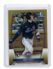 Brett Baty 2023 Bowman Chrome NSCC gold refractor rookie card #'d 43/50