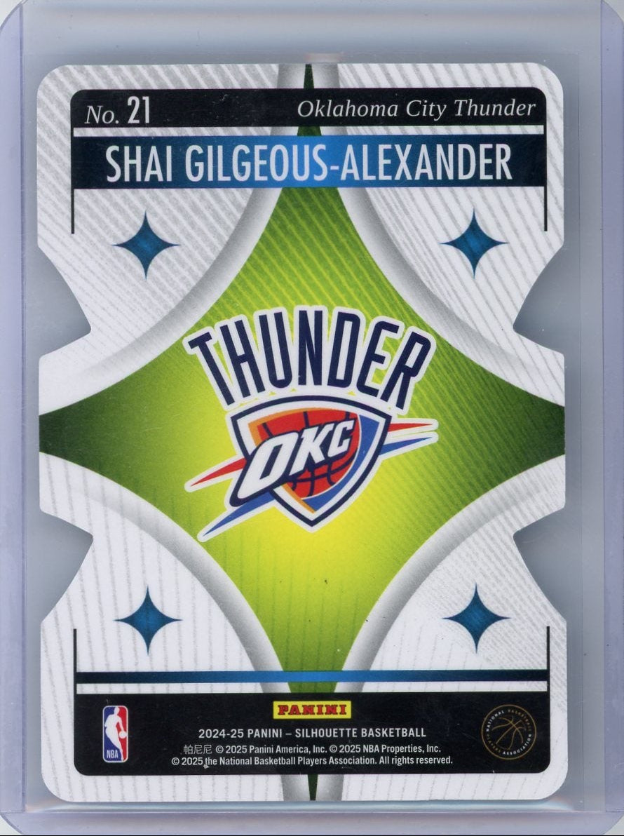 Shai Gilgeous-Alexander 2024-25 Panini Silhouette Superstars Die Cut Bronze #'d 18/49