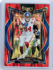 Theo Johnson 2024 Panini Select red shock prizm rookie card #'d 214/249