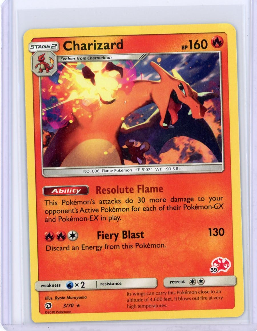 Charizard 2018 Pokmon rare non holo 3/70 Piece Of The Game Charizard 2018 Pokmon rare non holo 3/70 Piece Of The Game
