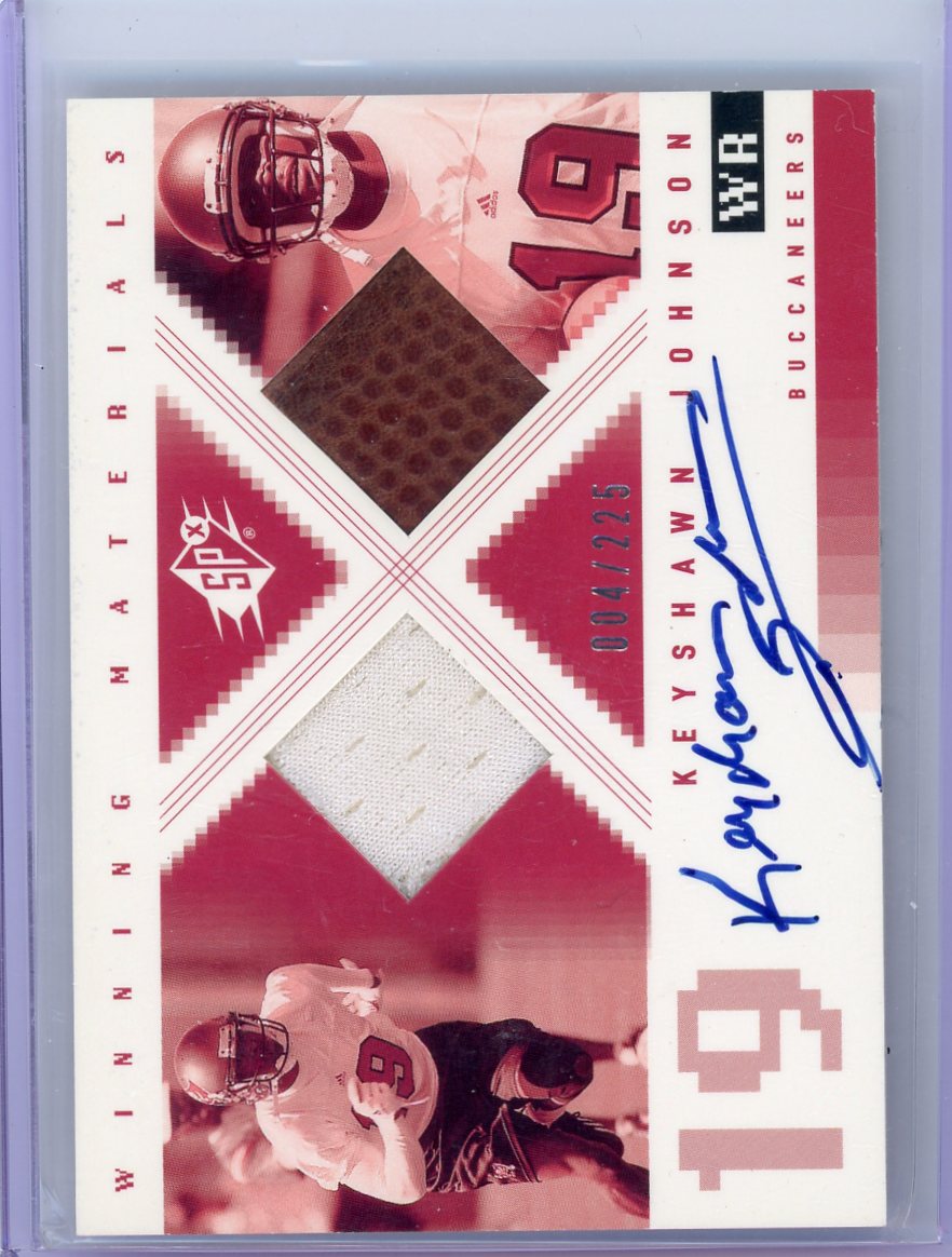 Keyshawn Johnson 2000 SPx Winning Materials Autograph #004/225