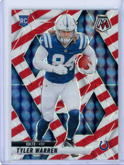 Tyler Warren 2025 Panini Mosaic Candy Stripe Rookie