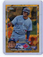 Gabriel Moreno 2023 Topps Chrome Sapphire Rookie Debut RC Gold Sapphire #'d 31/50
