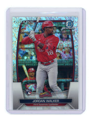 Jordan Walker 2023 Bowman Chrome National Convention Mini Diamond 92/99 rookie card