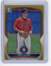 Drew Gilbert 2023 Bowman Chrome Gold Refractor #'d 18/50