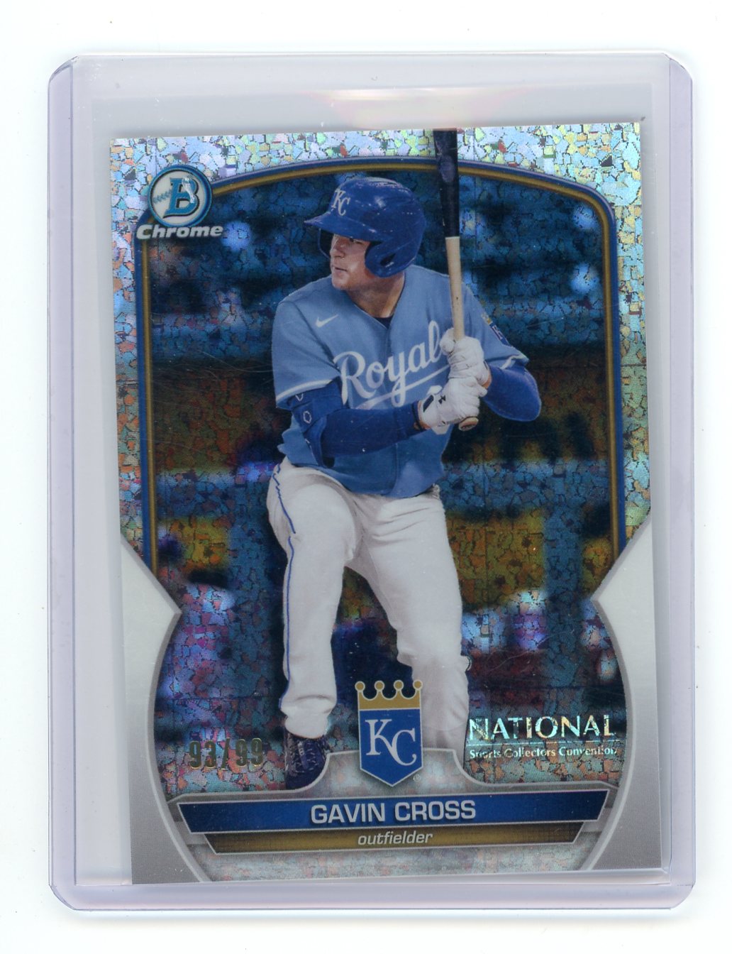 Gavin Cross 2023 Bowman Chrome National Convention Mini Diamond 93/99 rookie card