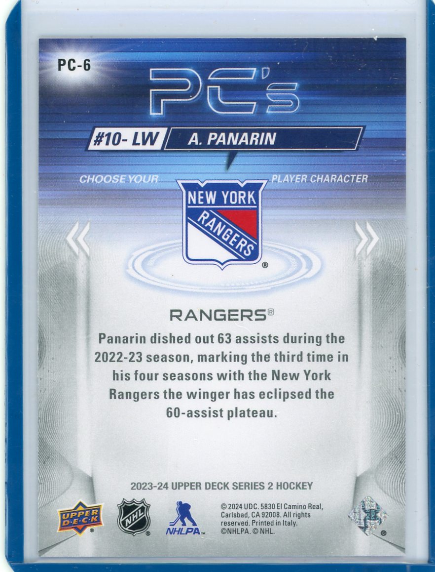 Artemi Panarin 2023-24 Upper Deck PC's Sparkle