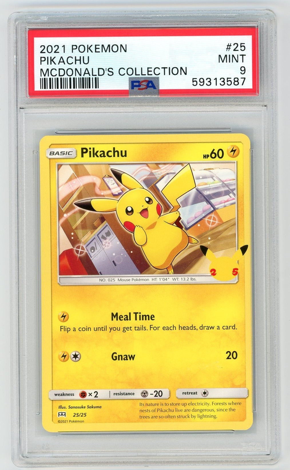 Pokemon X McDonald's Promo Card - Pikachu 020/M-P - Japanese Collaboration 2025 - Near Mint
