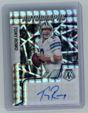 Tony Romo 2022 Panini Mosaic Autographs Silver Prizm Auto