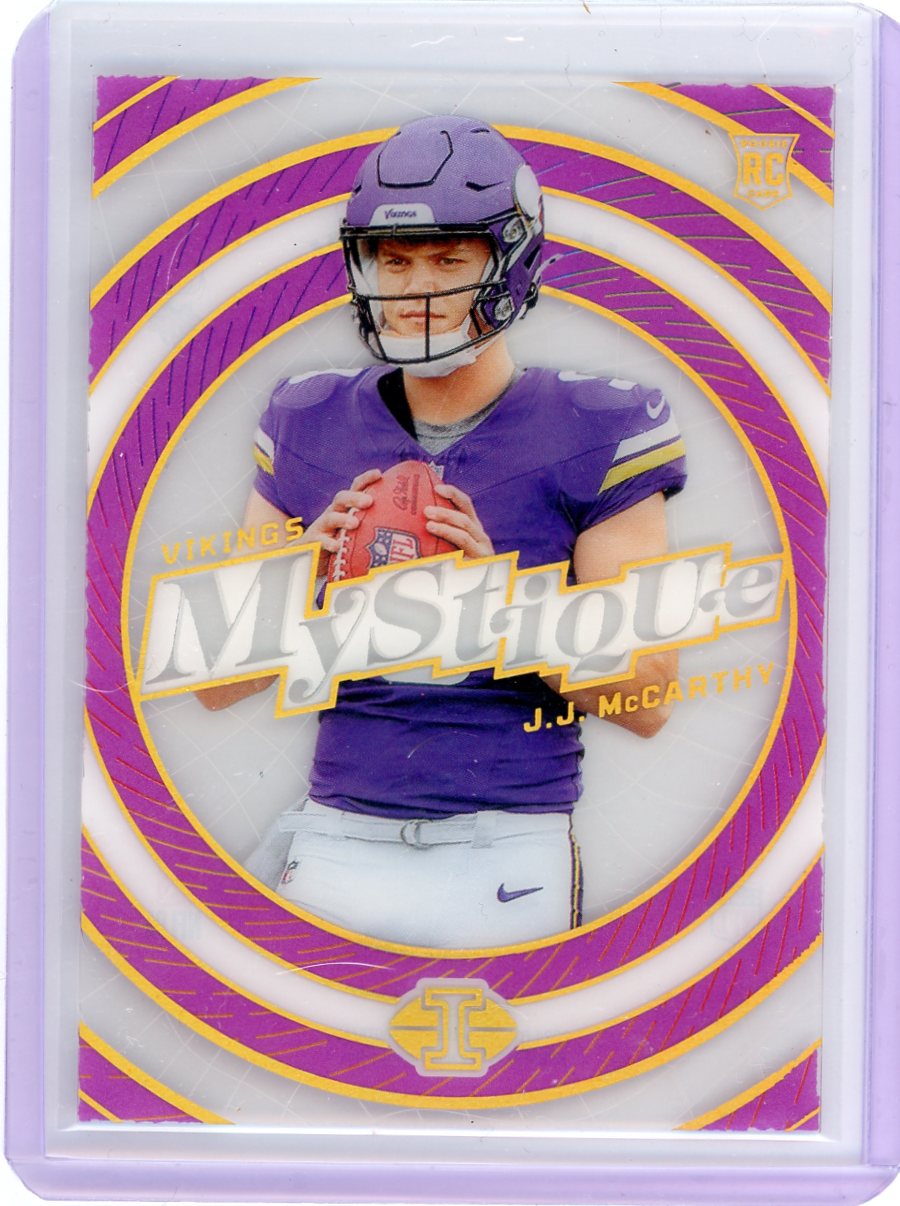 J.J. McCarthy 2024 Panini Illusions Mystique Purple #'d 14/50