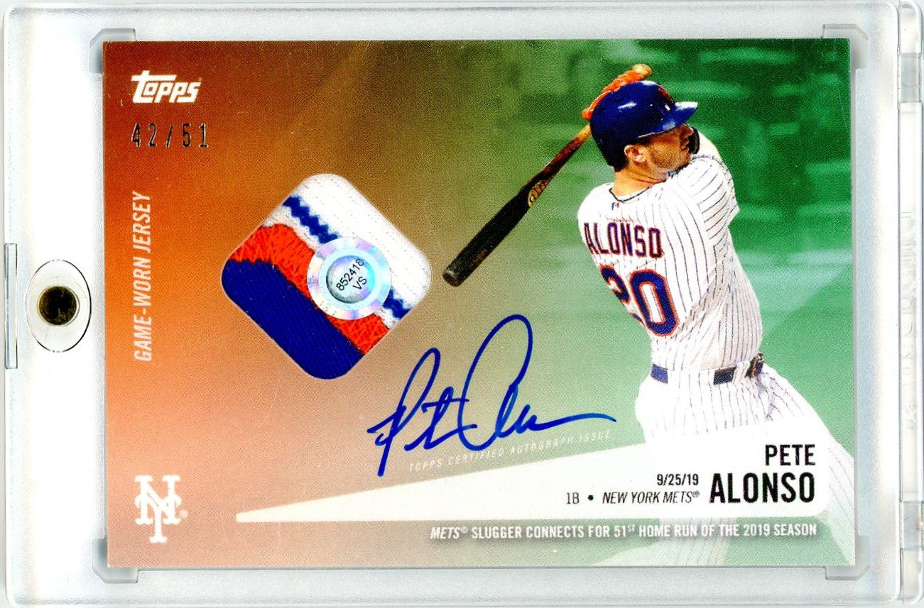 Pete Alonso Autographed Mets Authentic Jersey - Rookie Signature