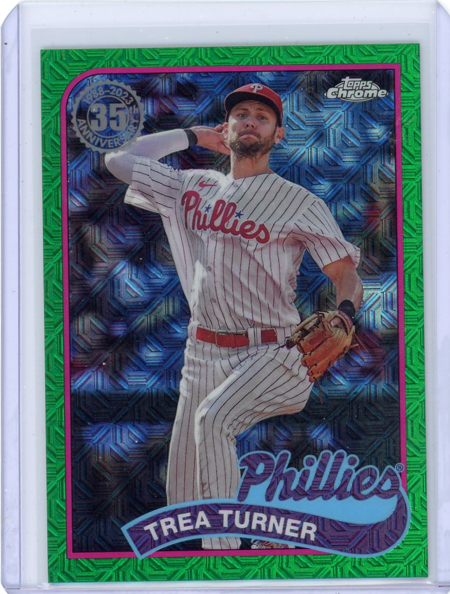 Trea Turner 2024 Topps 35th Anniversary silver pack mojo green #'d 45/99