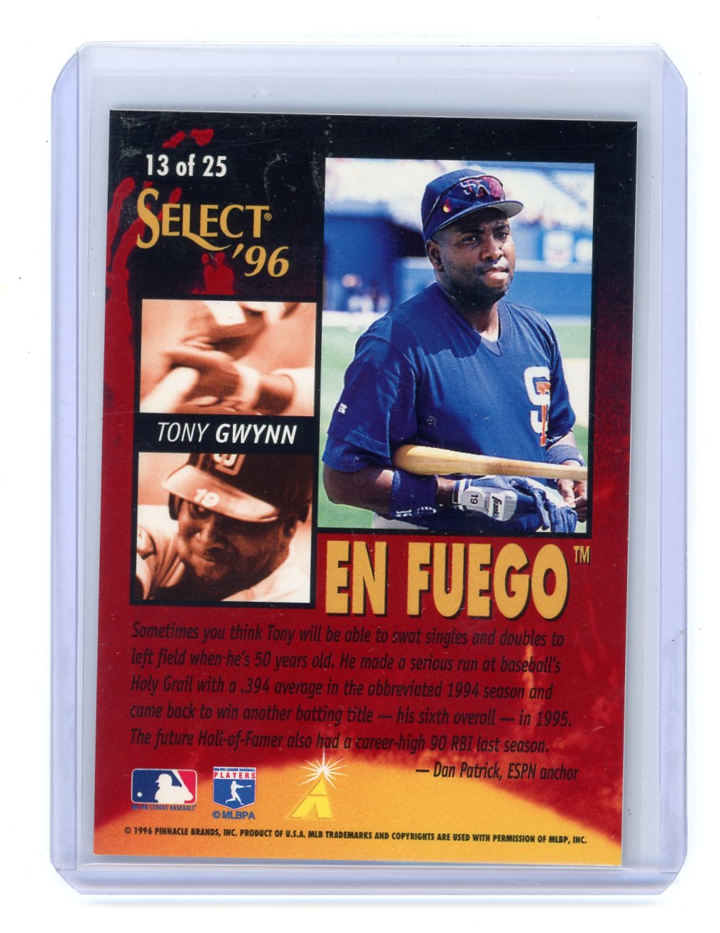 Tony Gwynn 1996 Select En Fuego #13