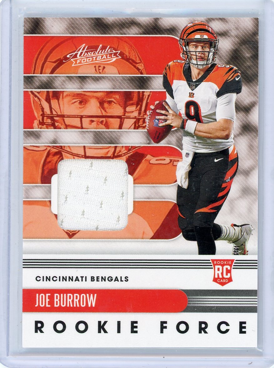 Joe Burrow 2020 Panini Absolute Rookie Force relic rookie card