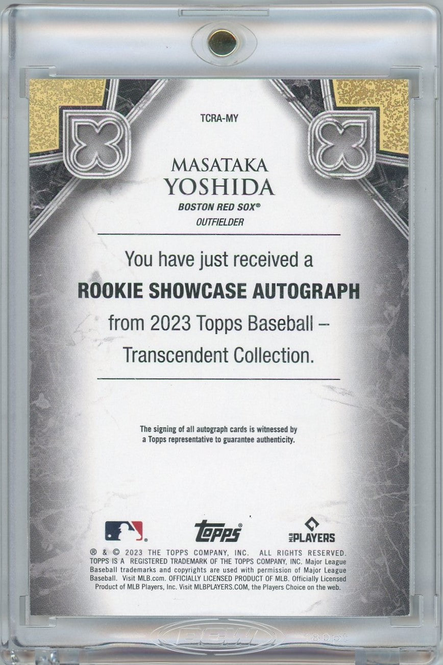 Masataka Yoshida 2023 Topps Transcendent Collection Rookie Showcase Autographs #'d 10/12