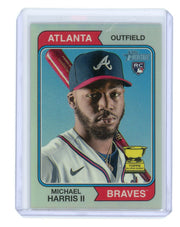 Michael Harris II 2023 Topps Heritage chrome rookie card #'d 258/574