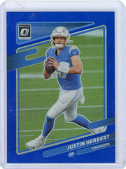 Justin Herbert 2021 Panini Donruss Optic blue prizm #'d 174/179
