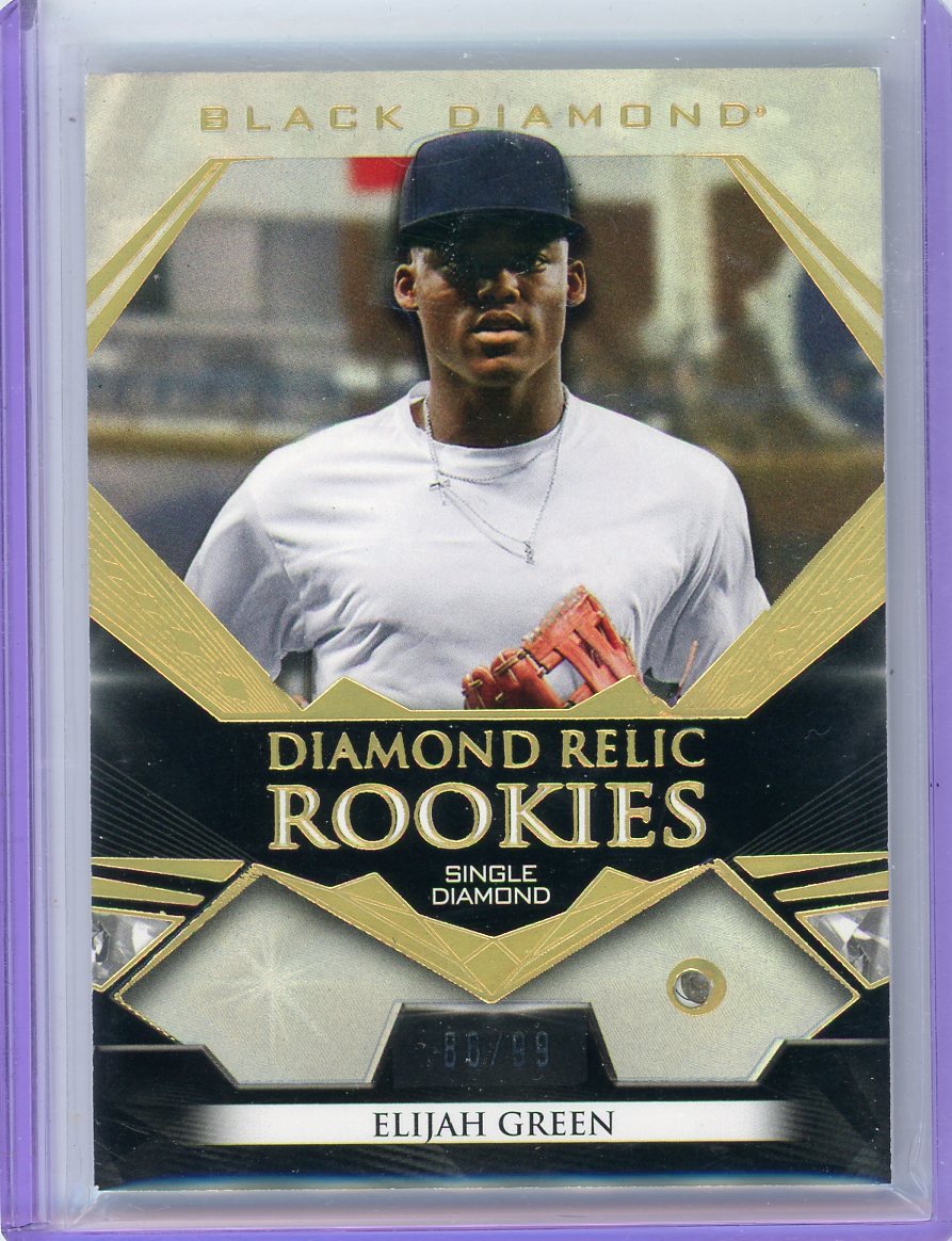Elijah Green 2023 Upper Deck Goodwin Champions Exquisite Diamond Relic rookie card #'d 86/99
