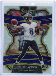 Lamar Jackson 2019 Panini Select Concourse Silver Prizm