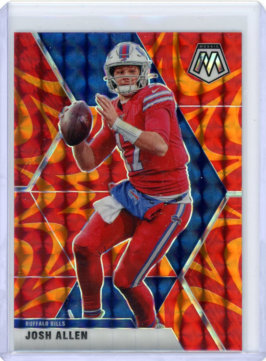 Josh Allen 2020 Panini Mosaic Orange Reactive Prizm