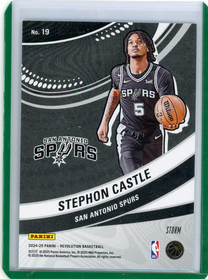 Stephon Castle 2024 Panini Revolution Vortex green rookie card #'d 42/99