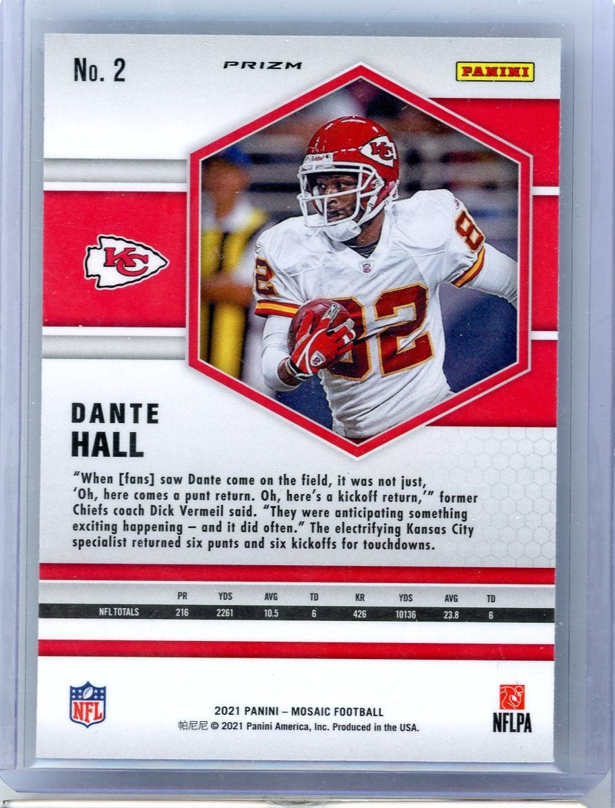 Dante Hall 2021 Panini Mosaic Genesis prizm