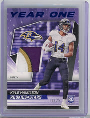 Kyle Hamilton 2022 Panini Rookies & Stars year One jersey relic rookie card #'d 12/25