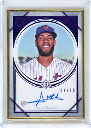Amed Rosario 2018 Topps Transcendent gold frame purple autograph #'d 01/10 rookie