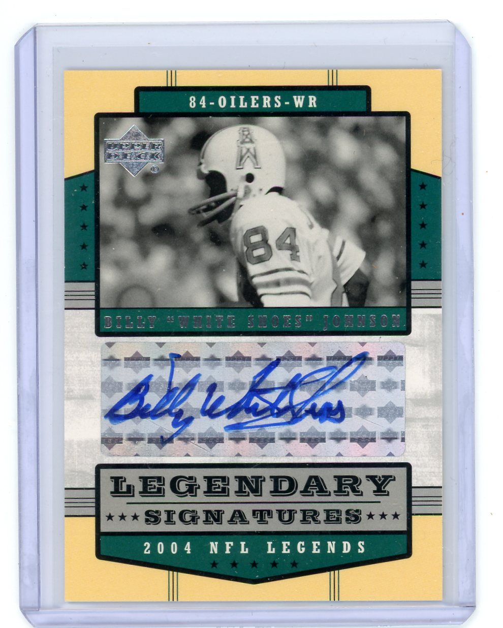 Billy "White Shoes" Johnson 2004 Upper Deck Legendary Signatures